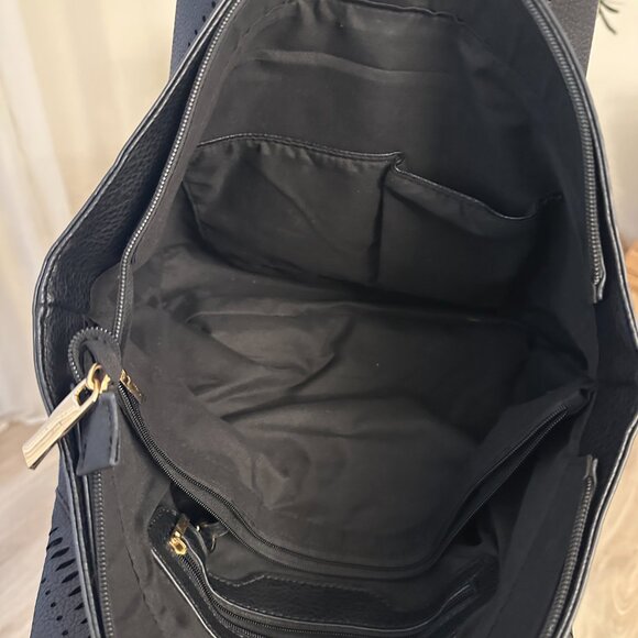 Simple Days Faux Leather Tote In Black - Picture 5 of 5